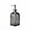 Gray, variant on Wave Pattern Glass Liquid Soap Dispenser Bottle With Press Pump, Refillable Container For Hand Soap Shampoo Or Body Wash, Durable Thick Glass, Stylish Bathroom Or Kitchen Decor