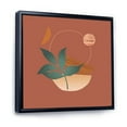 thumbnail image 3 of Designart 'Shapes and Tropical Leaf Silhouettes III' Modern Framed Canvas Wall Art Print, 3 of 5