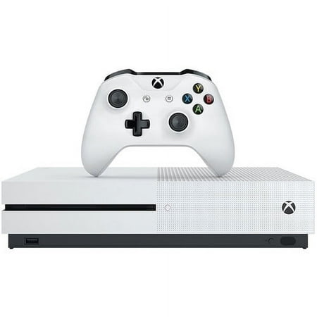 Restored Microsoft Xbox One S 500GB Gaming Console, White (Refurbished)