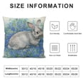 thumbnail image 5 of Leisuo Cute Animal Throw Pillow Covers on The Grass Vintage Flower Cushion Case Happy Easter Spring Season Pillowcase White, 5 of 5