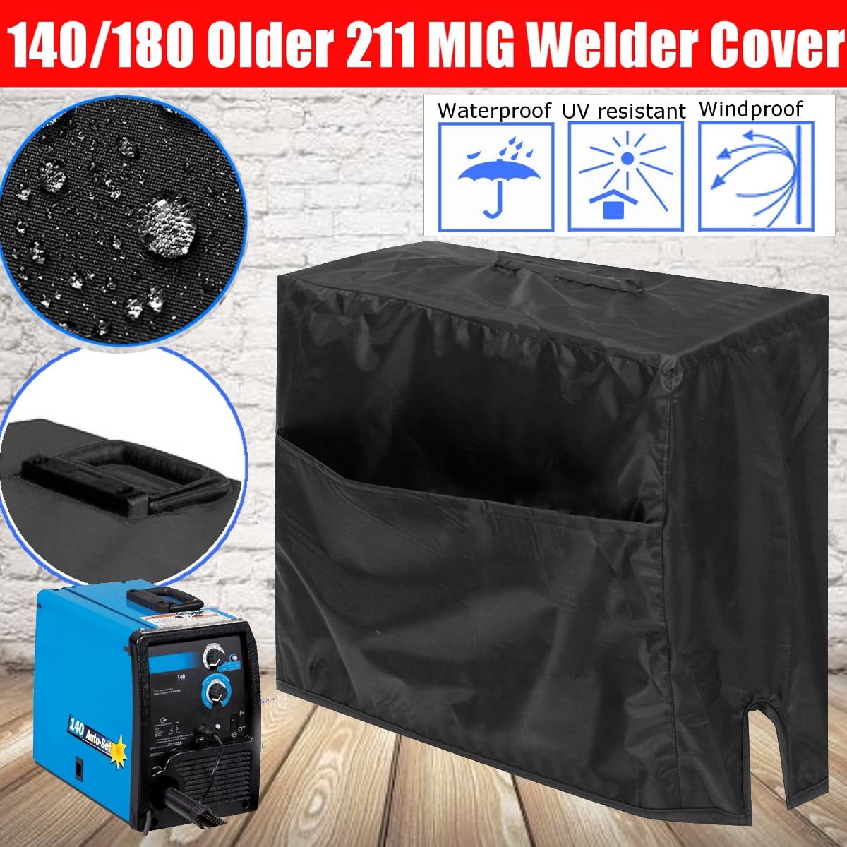 18.5/"x11/"x14.6/" MIG Welder Cover Waterproof For Millermatic 135//140//175//180//211