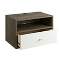 thumbnail image 3 of Prepac Hanging Nightstand with Open Shelf Multi-Color Engineered Wood-Set of 2, 3 of 10