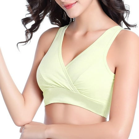 Pavied Wireless Bras Seamless Bras Cotton Bras Women s Vest No Steel Ring Nursing Cotton Underwear Comfortable Sleeping Bra Full Coverage Bras Womens Bras Green M