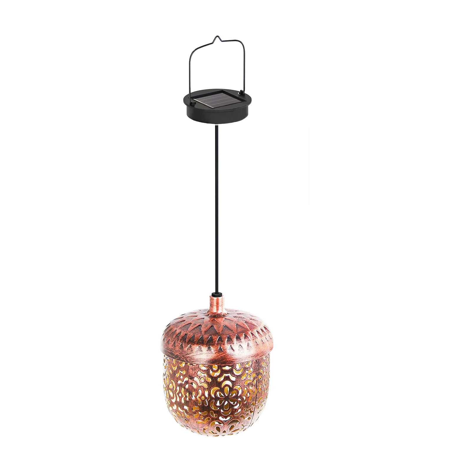 COFEST Bird Feeder Clearance Garden Outdoor Decoration Solar Waterproof Iron Hollow Lantern Hollow Bird Feeder Pinecone Pendant Birdhouse Ornaments