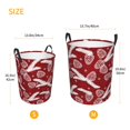 thumbnail image 3 of Daiia Christmas Holiday Pinecone Round Laundry Basket with Handles Thickened Waterproof Circular hamper,Dirty Clothes Storage Basket for Bedroom,Bathroom,College Dorm-, 3 of 6