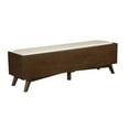 thumbnail image 2 of Alpine Furniture Flynn 59 in. W Upholstered Bench in Walnut, 2 of 8