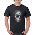 thumbnail image 1 of Playera Día de Muertos para hombre – Calavera de azúcar gótica con labios rojos, 1 of 7