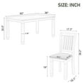 thumbnail image 3 of Harper & Bright Designs 7-Piece Dining Table Set Wood Dining Table and 6 Upholstered Chairs with Shaped Legs for Dining Room/Living Room Furniture (Gray+White), 3 of 9