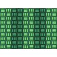 thumbnail image 1 of Ahgly Company Machine Washable Indoor Rectangle Transitional Deep Teal Green Area Rugs, 2' x 4', 1 of 7