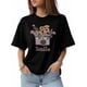thumbnail image 5 of Women's T-Shirt,Short Sleeve Tee Shirts Casual Tops Spring Flower Camera Smile Crewneck T Shirt for Women, 5 of 8