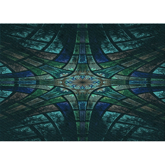 Ahgly Company Machine Washable Indoor Rectangle Transitional Night Black Area Rugs, 7' x 10'
