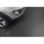 G-Floor 8.5' x 22' Coin Pattern Garage and Universal Flooring Cover & Under Car Mat - Slate Grey