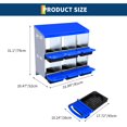 thumbnail image 3 of QinaQin Caja nido metálica de 2 niveles para gallinas, disponible en 6, 8 o 10 compartimentos, con techo impermeable y base estable, 3 of 7