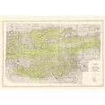 thumbnail image 3 of USGS 14x11 Black Modern Framed Museum Art Print Titled - Ouachita National Forest Arkansas - USGS 1945, 3 of 5