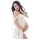 thumbnail image 3 of Vestido de maternidad de manga larga con hombros descubiertos para mujer, vestido de maternidad para fotografía, vestido de maternidad para sesión de fotos (L), 3 of 4
