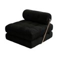 thumbnail image 1 of Sofá Cama Individual, Sofá De Ocio, Respaldo Reclinable Moderno Portátil Para Dormitorio, Negro, 1 of 9