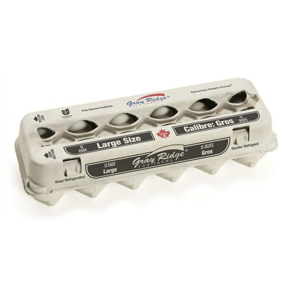 Gray Ridge Large White Eggs, 12 Count