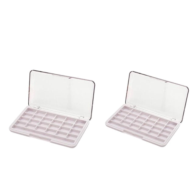 2 piezas Estuche de sombra de ojos vacío Shamjiam Estuche organizador de paleta de Maquillaje