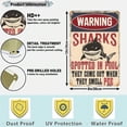 thumbnail image 2 of HELLOYOUNG Shark Pool Metal Tin Sign Warning Sharks Spotted in This Pool Funny Wall Decor Novelty Rustic Gift for Home Garage Bar Man Cave, 2 of 7