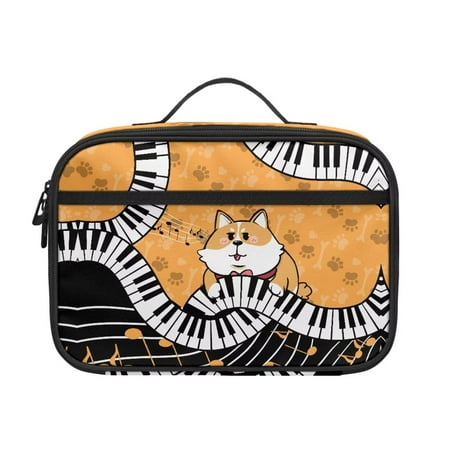

KUIFORTI Cute Lunch Bag Women Kids Lunch Box for Boys Girls Lunch Boxes for School Lunchbox Durable Thermal Bag High Capacity Lunch Bags Dog Corgi Music Note Pattern