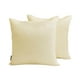 thumbnail image 1 of Fundas de almohada lisas HomeCentric color crema (paquete de 2), 40 x 40 cm (16 x 16 pulgadas), cojines decorativos de seda artística, lisos y lisos para sofá, diseño moderno de estampado liso - Lujo, 1 of 5