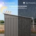 thumbnail image 5 of Asofer 6'x4' Galvanized Steel Outdoor Storage Shed, Lockable Door Weather Resistant Tool Shed for Backyard Patio, 5 of 11