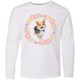 thumbnail image 3 of Inktastic Corgi Wreath for Dog Lovers Long Sleeve Youth T-Shirt, 3 of 5