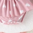 thumbnail image 2 of Gibobby Mamelucos para bebe niño Bebé Niñas Manga Larga Día de San Valentín Acanalado Bowknot Recién Nacido Monos Vestido Diademas Trajes(Rosa, 12-18 Meses), 2 of 5