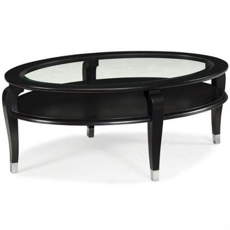 Magnussen Harper Oval Cocktail Table In Ebonized Black Cherry Magnussen Harper Oval Cocktail Table In Ebonized Black Cherry