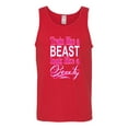 thumbnail image 2 of Train Like a Beast Look Like a Beauty Gym / Workout Mens Graphic Tank Top, Red, Medium, 2 of 3