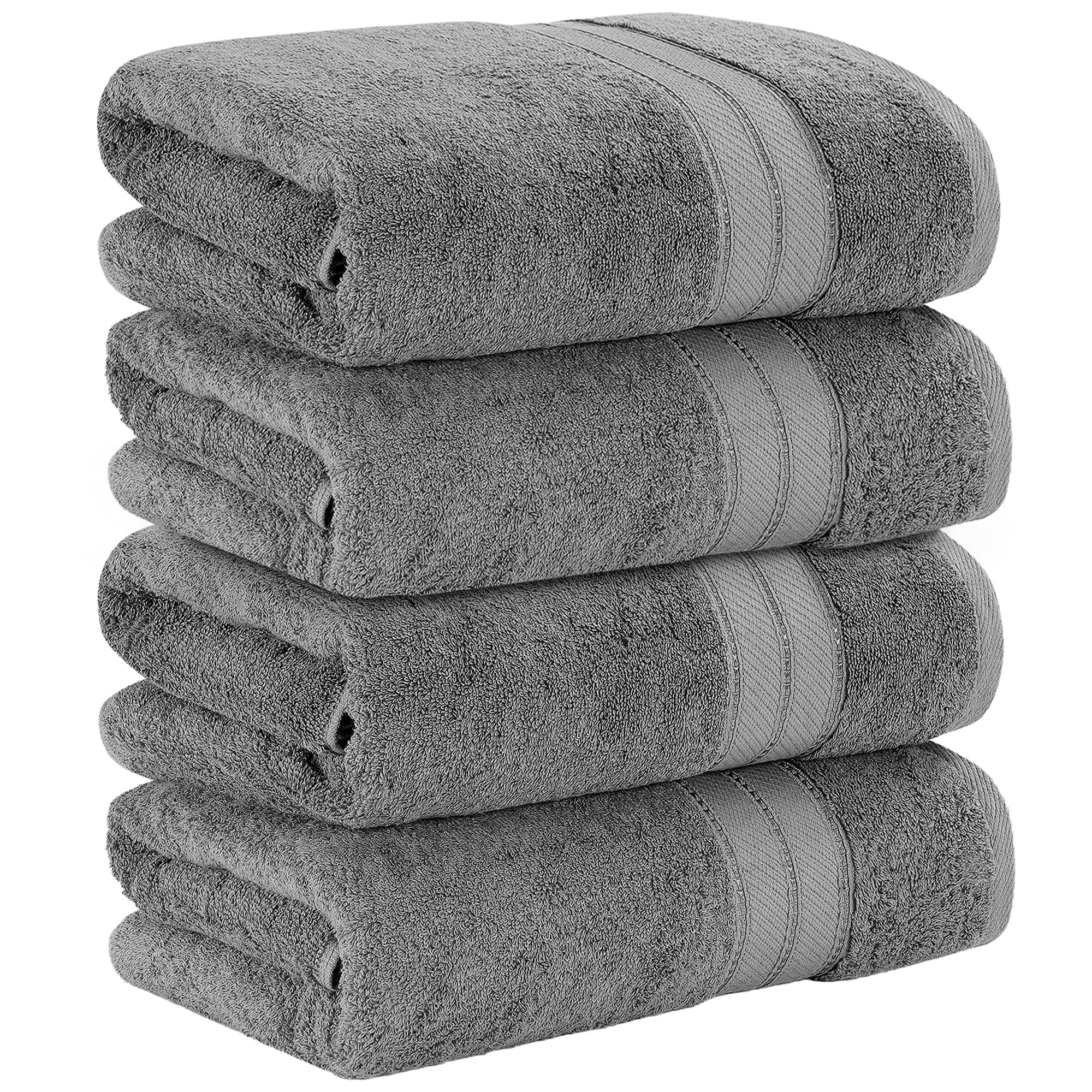 Modern Threads Spunloft Cotton Bath Towels, Charcoal (4 Count)
