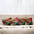 thumbnail image 3 of Ambesonne Abstract Throw Pillow Cover 4 Pack, Graphic Colored, 18", Orange White, 3 of 6