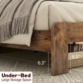 thumbnail image 5 of Bed Frames Bed Frame King Size, Wood Platform Bed Frame with Storage LED Light Headboard and 2 USB , Noise Free,No Box Spring Needed and Easy Assembly Tool,Large Under Bed Storage,Dark Brown,Adjustab, 5 of 9