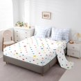 thumbnail image 3 of Cute Rabbit 7 Pieces Bedding Set Queen,Spring Easter Animal Princess Bowknot Bed in a Bag for Teens,Blue Geometric Plaids Kawaii Bow Patchwork Comforter Set with Sheets,Pillow Covers, 3 of 5