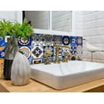 thumbnail image 3 of 8" x 8" Shades of Blue and Yellow Mosaic Peel and Stick Removable Tiles, 3 of 5