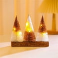 thumbnail image 2 of Ornamentos Navideños Arbolito Tres Piezas, Adornos de Navidad Mini Arbolito, Estilo Clásico, Accesorios de Fiesta, para Decoración Interior, Portátiles, Metal Frame, 2-Tier Design, for, 2 of 8