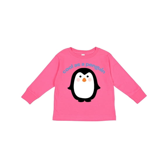 Inktastic Cool As a Penguin Boys or Girls Long Sleeve Toddler T-Shirt