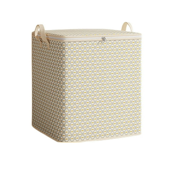 Extra Large Storage Bags for Clothes - Heavy Duty Space Saver Bags with Reinforced Handles, Thick Fabric Compression Storage for Blankets, Comforters & Seasonal Clothing (Wavy Grey)