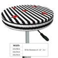 thumbnail image 4 of Lsque Ladybugs on Black and White Striped Round Bar chair cushion covers Velvet Fabric Premium Comfort Protects from Scratches and Stains for 14-17 Inch Chair- 14 inch, 4 of 7
