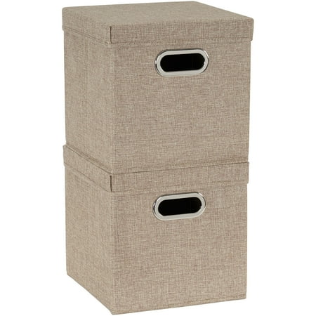 UPC: 0040071117313 | Household Essentials KD Cube Set 2pk Collapsible Linen Cafe