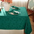 thumbnail image 7 of Christmas Tablecloth 60x102,Wrinkle Free,Soft,Spillproof Fall Leaves Jacquard Table Cloth for Thanksgiving Fall Holiday Harvest Dinner,Green, 7 of 7