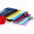 thumbnail image 4 of 50 bolsas de regalo de chocolate, bolsas de organza transparentes con cordón de gasa, caja de dulces para fiestas de Navidad, Año Nuevo y San Valentín, 4 of 5