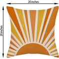 thumbnail image 6 of Summer Outdoor Pillow Covers 20x20 Inch 2 Pcs Mustard Yellow Orange Sunshine Decor Throw Pillows Boho Abstract Sun Farmhouse Holiday Decoration Pillowcase Linen Cushion Cover for Couch Sofa Bed, 6 of 6