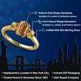 thumbnail image 2 of Gem Stone King 1.76 Ct Oval Brown Tiger Eye Yellow Citrine 18K Yellow Gold Plated Silver Ring (Size 8), 2 of 6