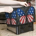 thumbnail image 5 of Cauagu Butterfly With USA Flag for 4 Slice Toaster Cover (11.4''×7.9''×7.5'') Bread Machine Cover Toaster Protector Kitchen Appliance Dust Cover, 5 of 7