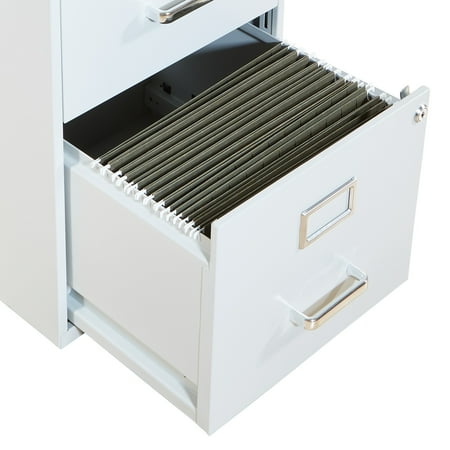 OSP Home Furnishings - 2 Drawer Locking Metal File Cabinet - Gray