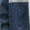 thumbnail image 4 of Striped Color Block Sweater Men Zip Up Cardigan Sweater Plus Size Long Sleeve Knit Cardigan Slim Fit Knit Sweater Jackets Coat Outwear, 4 of 5