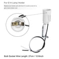 thumbnail image 3 of Unique Bargains E14 Bulb Socket with Wire 3 Inch Tall White Candle Covers Kit, 6 Sets, 3 of 6
