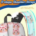 thumbnail image 5 of Pink Cat Head White Pattern 17" Waterproof Oxford School Backpacks for Teens, S-Shape Padded Straps, for School, Travel, Hiking, Camping, 5 of 5