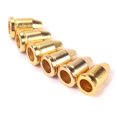 thumbnail image 2 of EeaseCA 6pcs Bullet Shape External Thread Guitar String Caps Mounting Buckle Through Body Ferrules Bushing Parts Guitar Accessories (Golden), 2 of 7